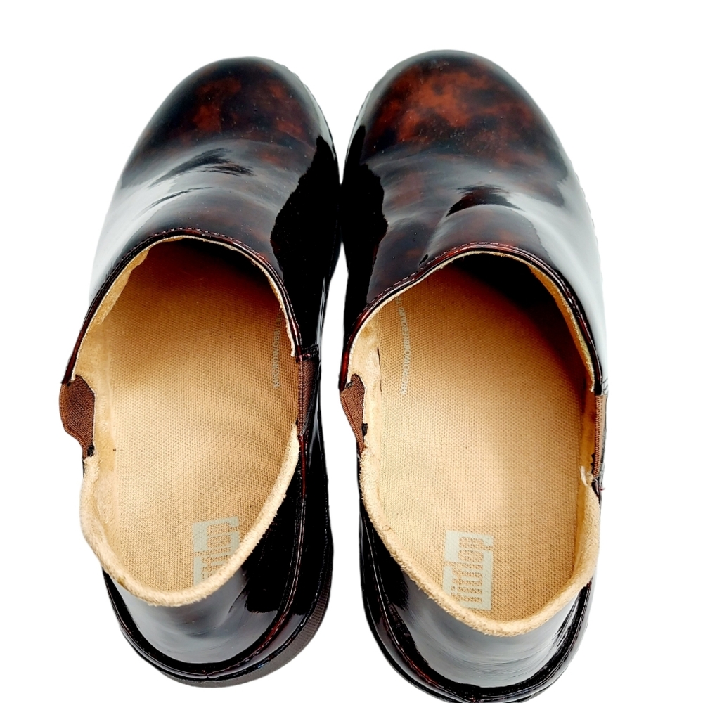 FITFLOP Size 8 Superloafer Tortoiseshell Loafer Chocolate Brown Turtle NEW - Picture 3 of 10